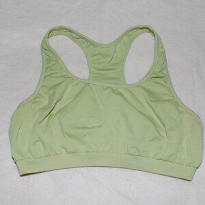 Womens XL Sports Bra Lime Green EUC Stretchy Breathable 94% nylon 6% spandex